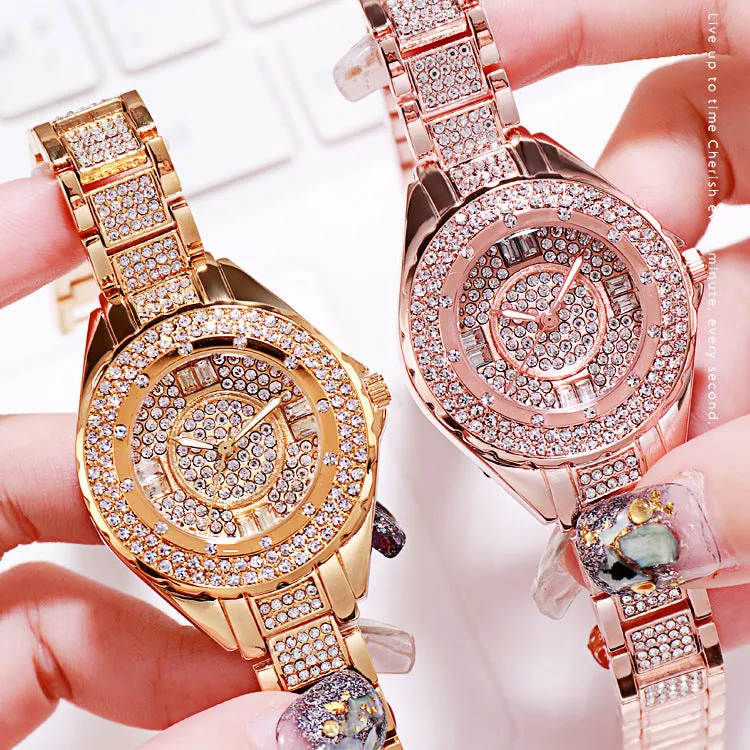 Full Of Diamond Steel Strap Women's Watch