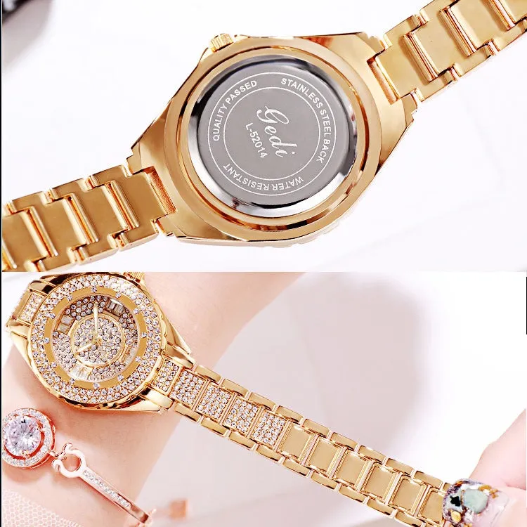 Full Of Diamond Steel Strap Women's Watch