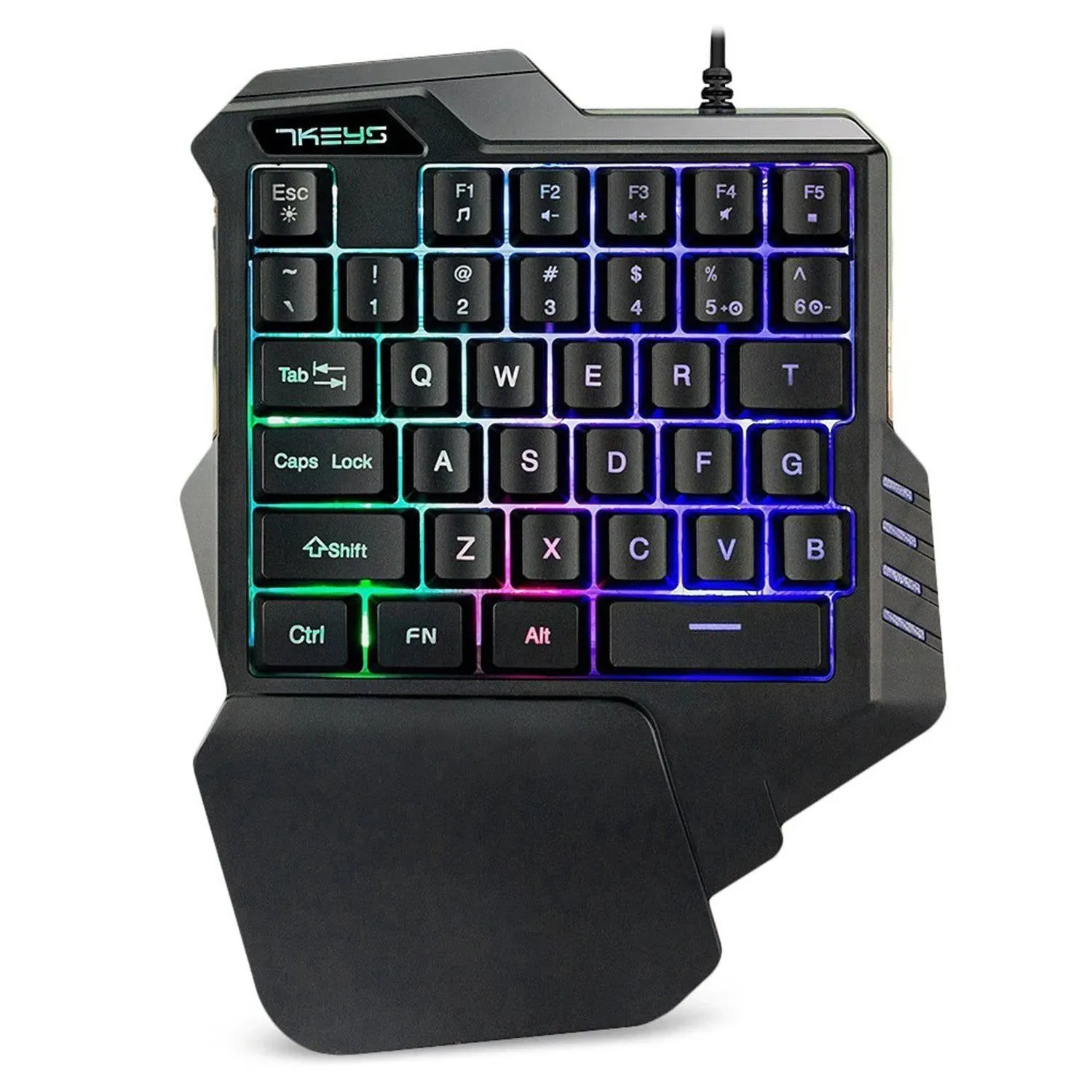 G30 Wired Gaming Keyboard with LED Backlight, Single Hand 35 Keys Membrane Keyboard for PUBG / Freefire / CF Mobile