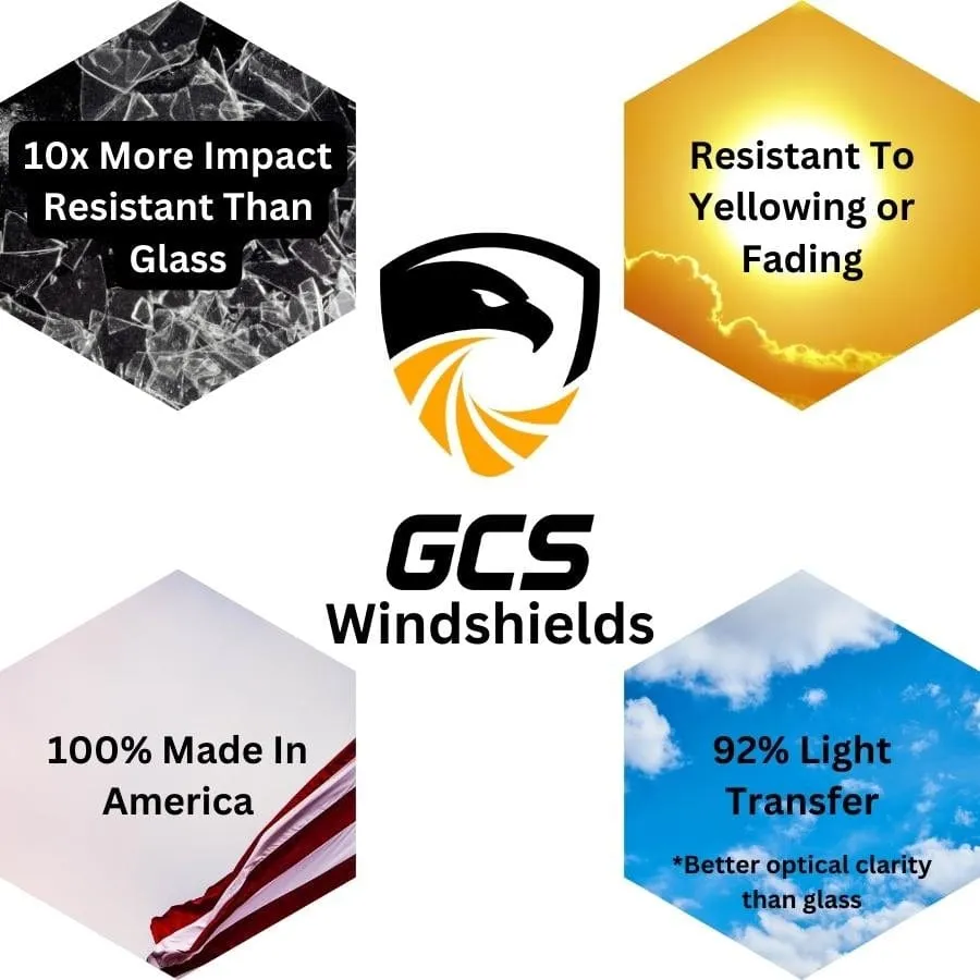 GCS™ EZGO RXV Tinted Golf Cart Folding Windshield