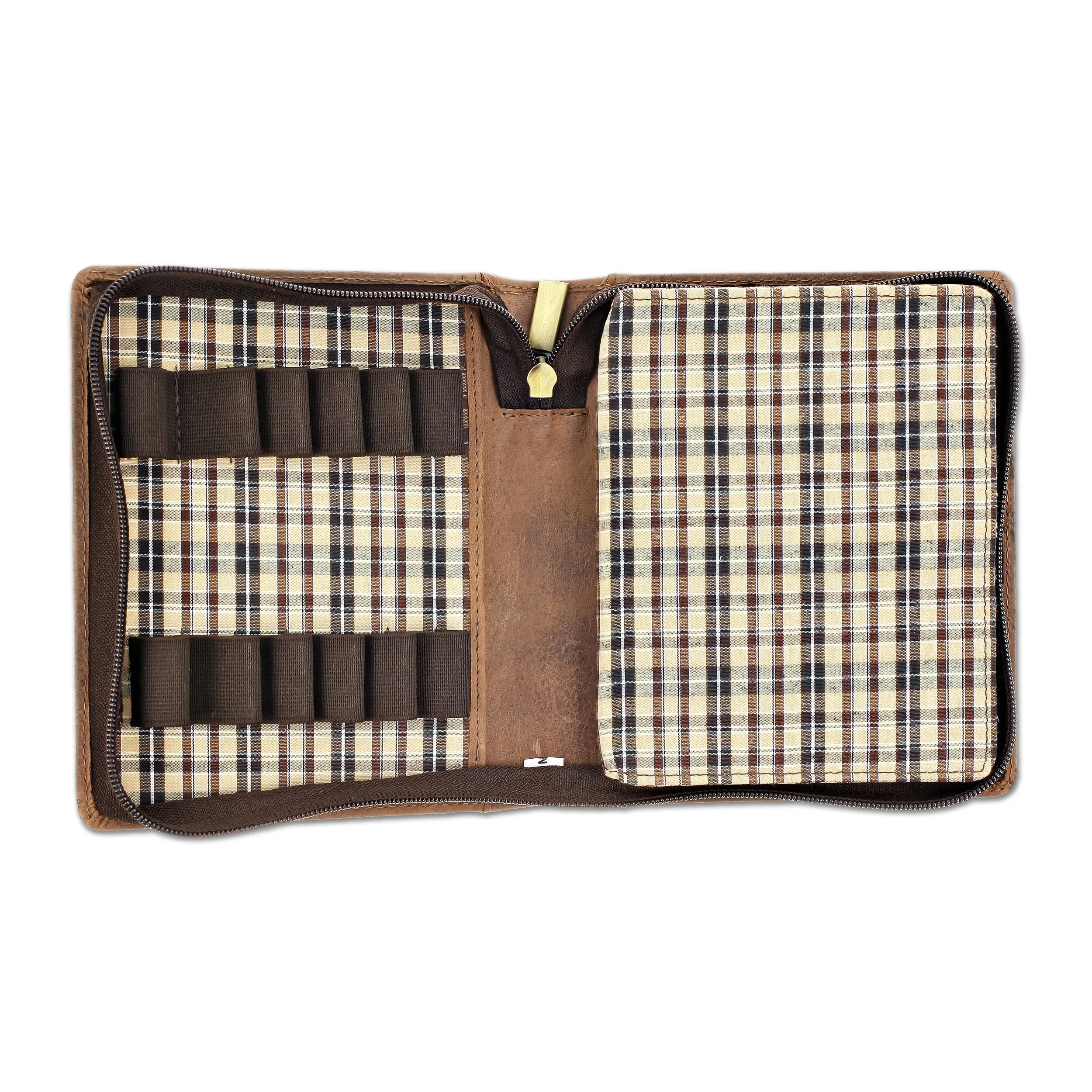 Girologio 12 Zippered Pen Case in Bomber Brown