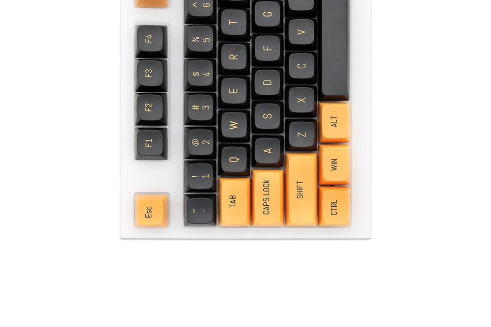 GKs CSA PBT Doubleshot Orange Black keycaps for diy gaming mechanical keyboard CSA Profile for BM60 BM68 BM80 BM65