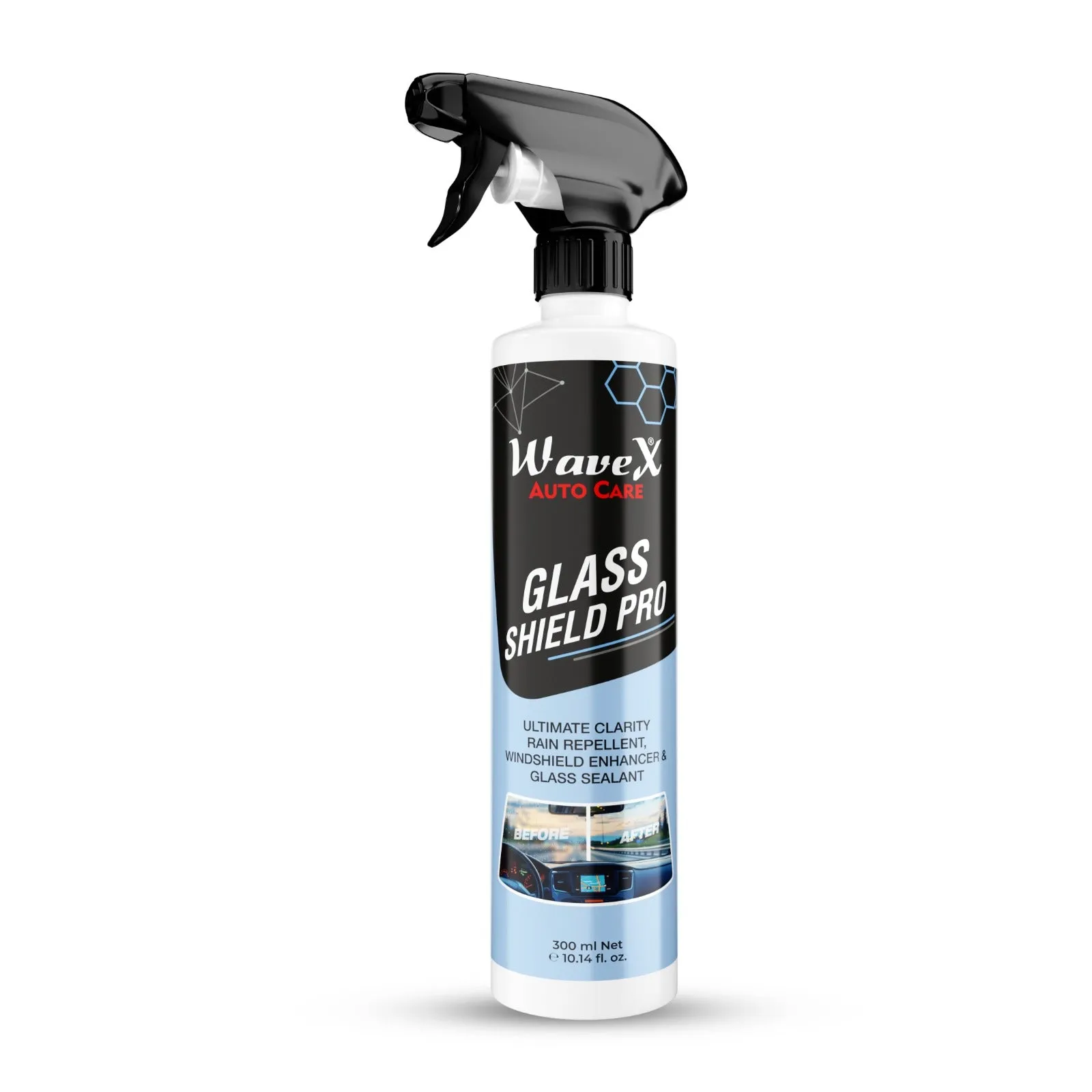 Glass Shield Pro Car Glass Cleaner & Rain Repellent for Car Windshield | SiO2 Infused Car Glass Cleaner   Car Windshield Cleaner