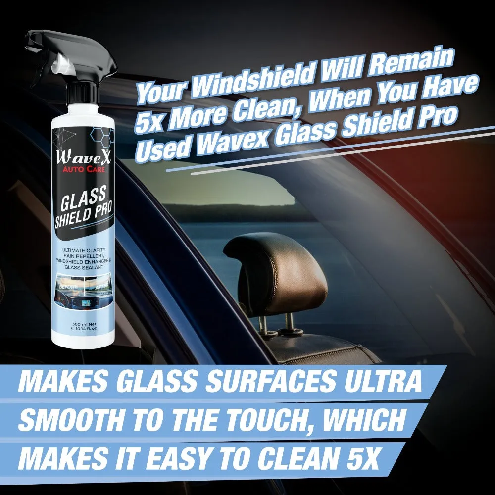 Glass Shield Pro Car Glass Cleaner & Rain Repellent for Car Windshield | SiO2 Infused Car Glass Cleaner   Car Windshield Cleaner