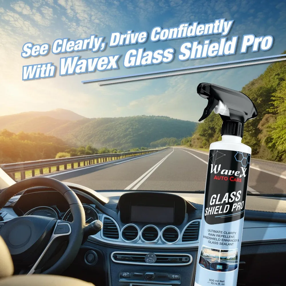 Glass Shield Pro Car Glass Cleaner & Rain Repellent for Car Windshield | SiO2 Infused Car Glass Cleaner   Car Windshield Cleaner