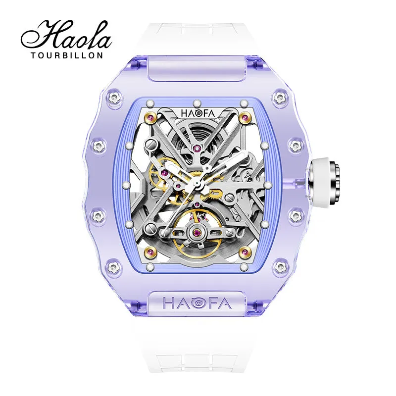 HAOFA Colorful Crystal Case Automatic Watch 72H Power Model 2203