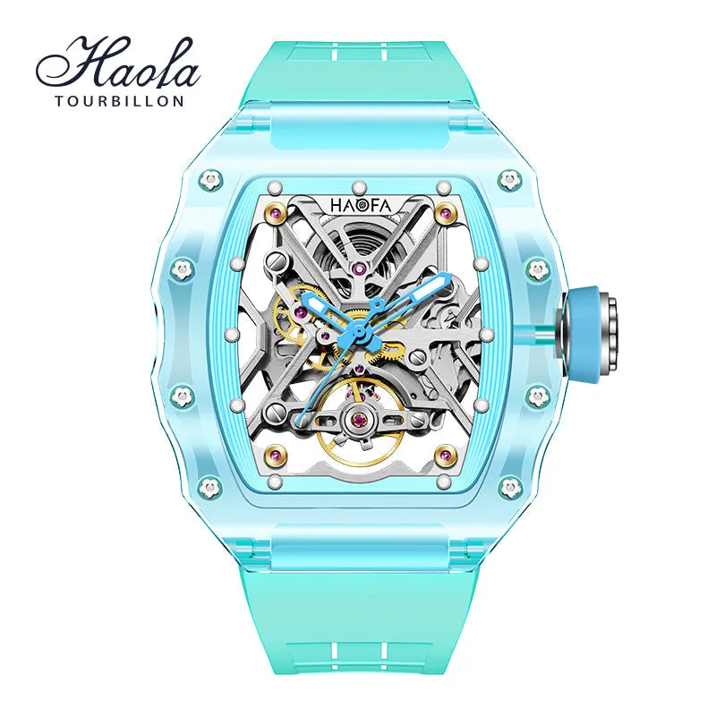 HAOFA Colorful Crystal Case Automatic Watch 72H Power Model 2203