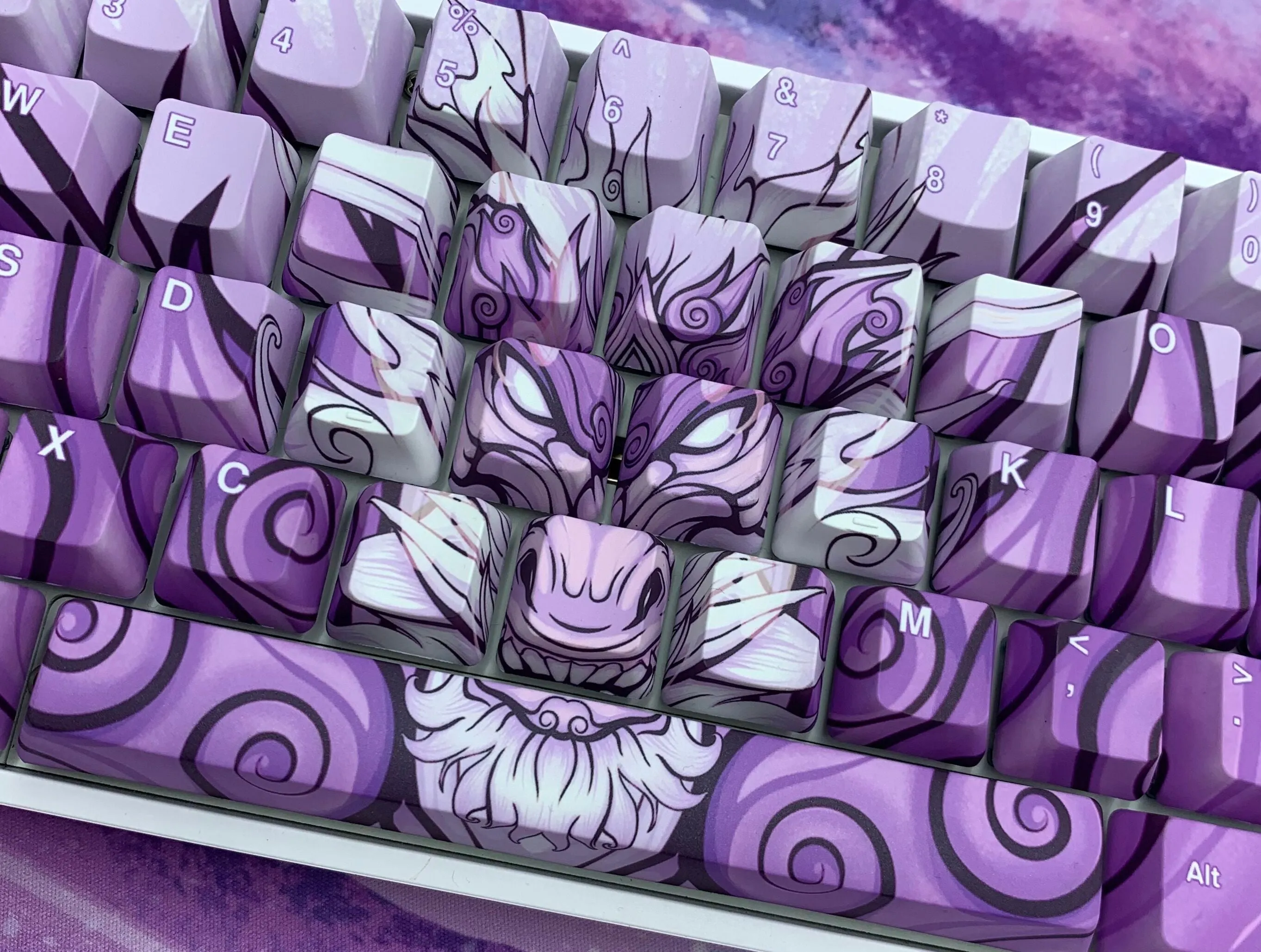 Hayabusa 60% Keyboard - Lavender Oni Dragon