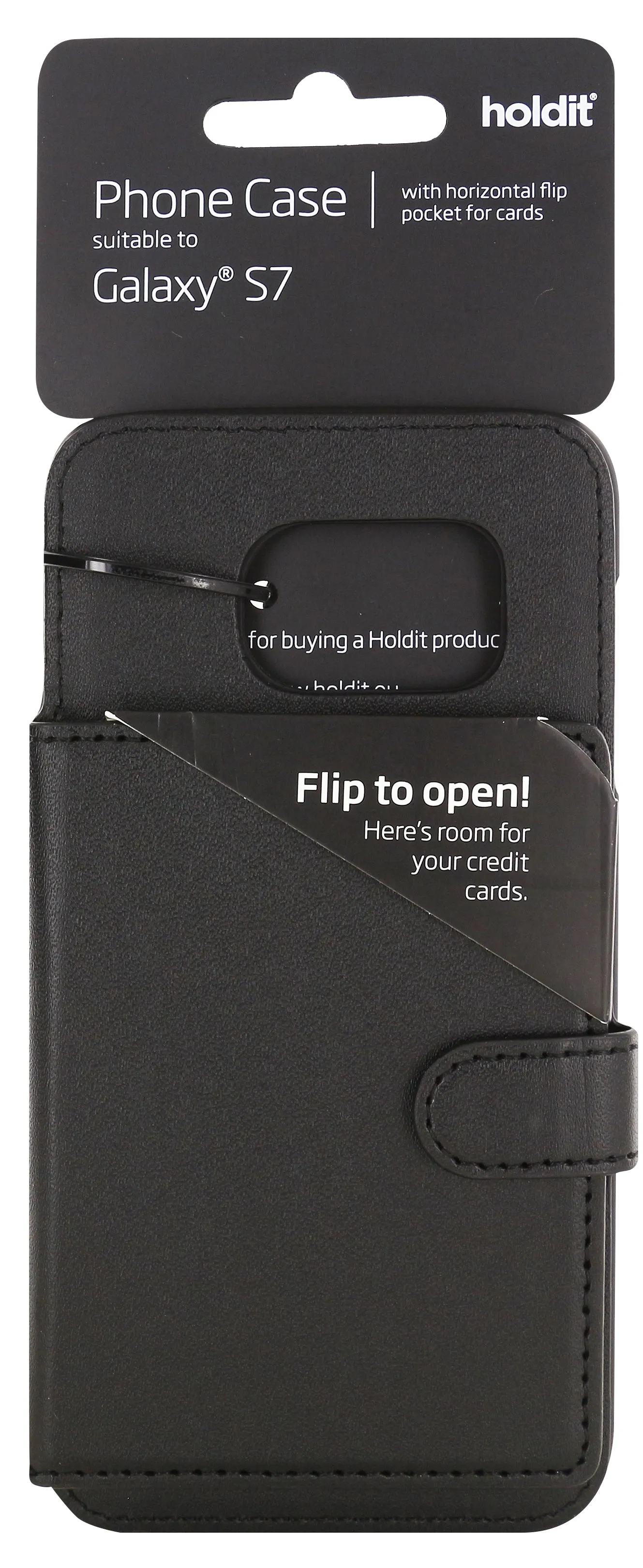 Holdit Phone Cases Flip Pocket Horizontal for Galaxy S7 (4 Card Pockets)