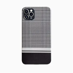 Houndstooth Leather Phone Soft Case