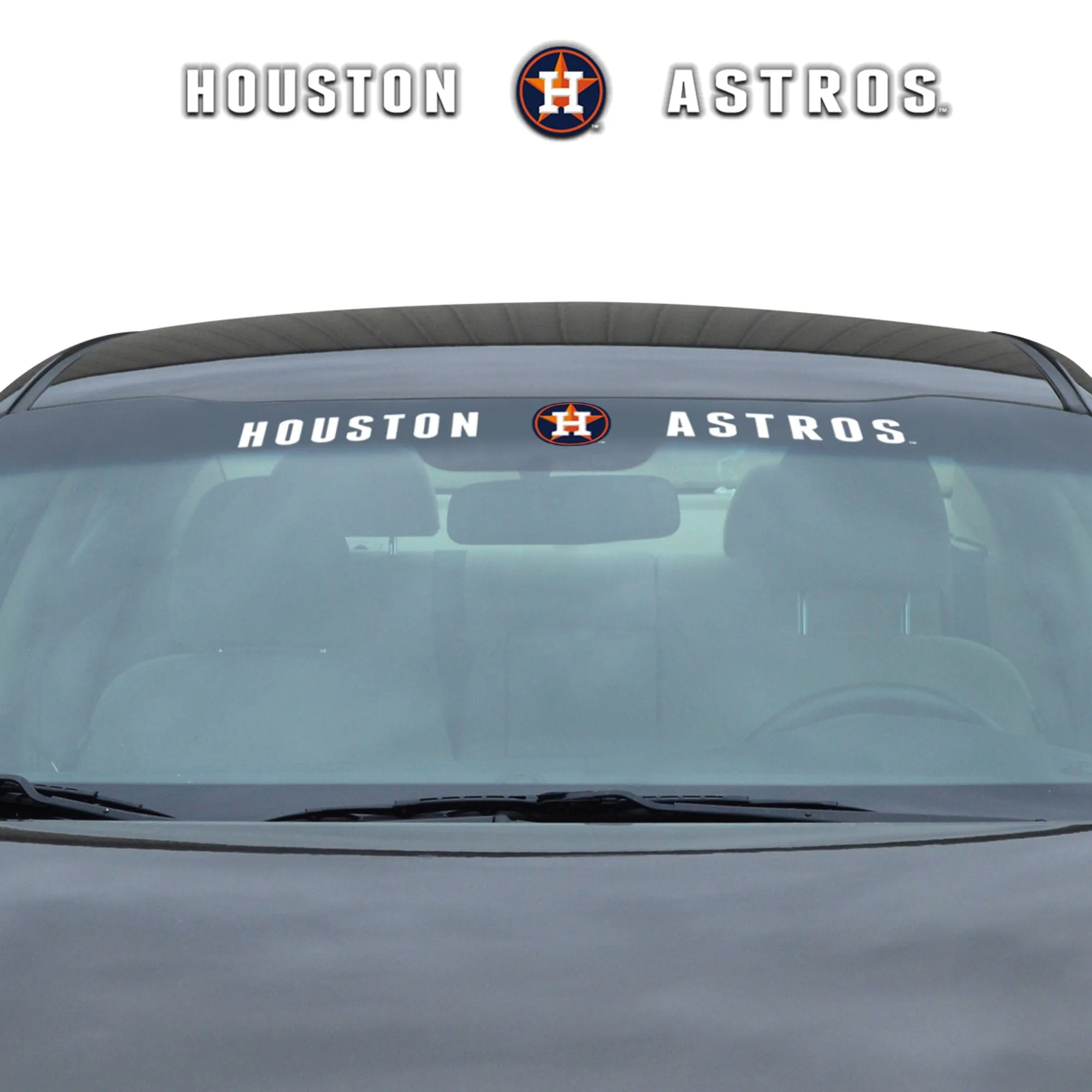 Houston Astros Sun Stripe Windshield Decal 3.25 in. x 34 in.