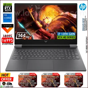 HP Victus 16T-R000 76S93AV Core i7-13700h Rtx 4070 144Hz Gaming Laptop Offers (Brand New)