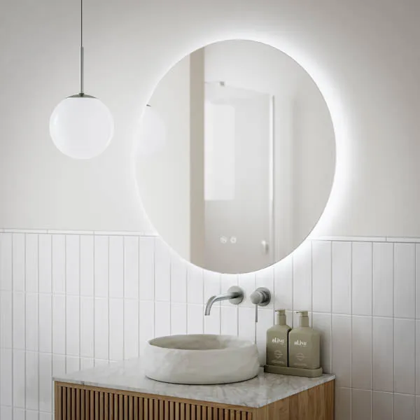 Ingrain Round Frameless Backlit LED Mirror