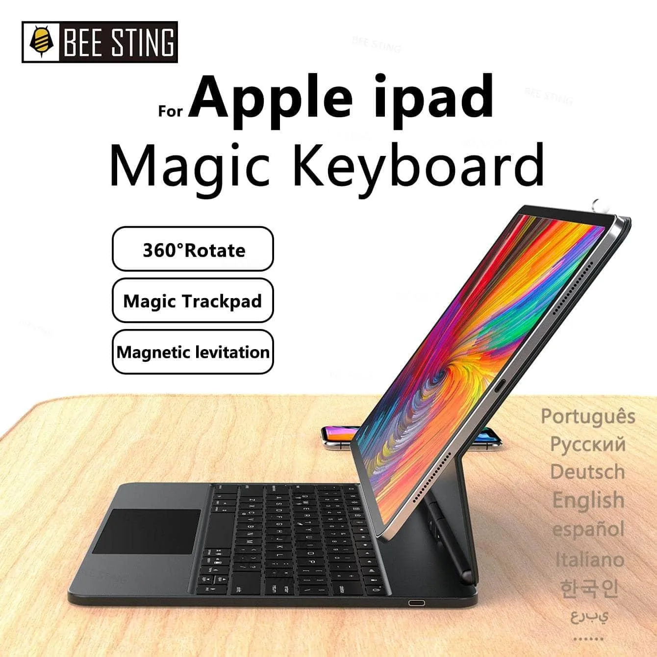 iPad Pro 11 2022 Magic 360° Rotatable Backlit Keyboard Case