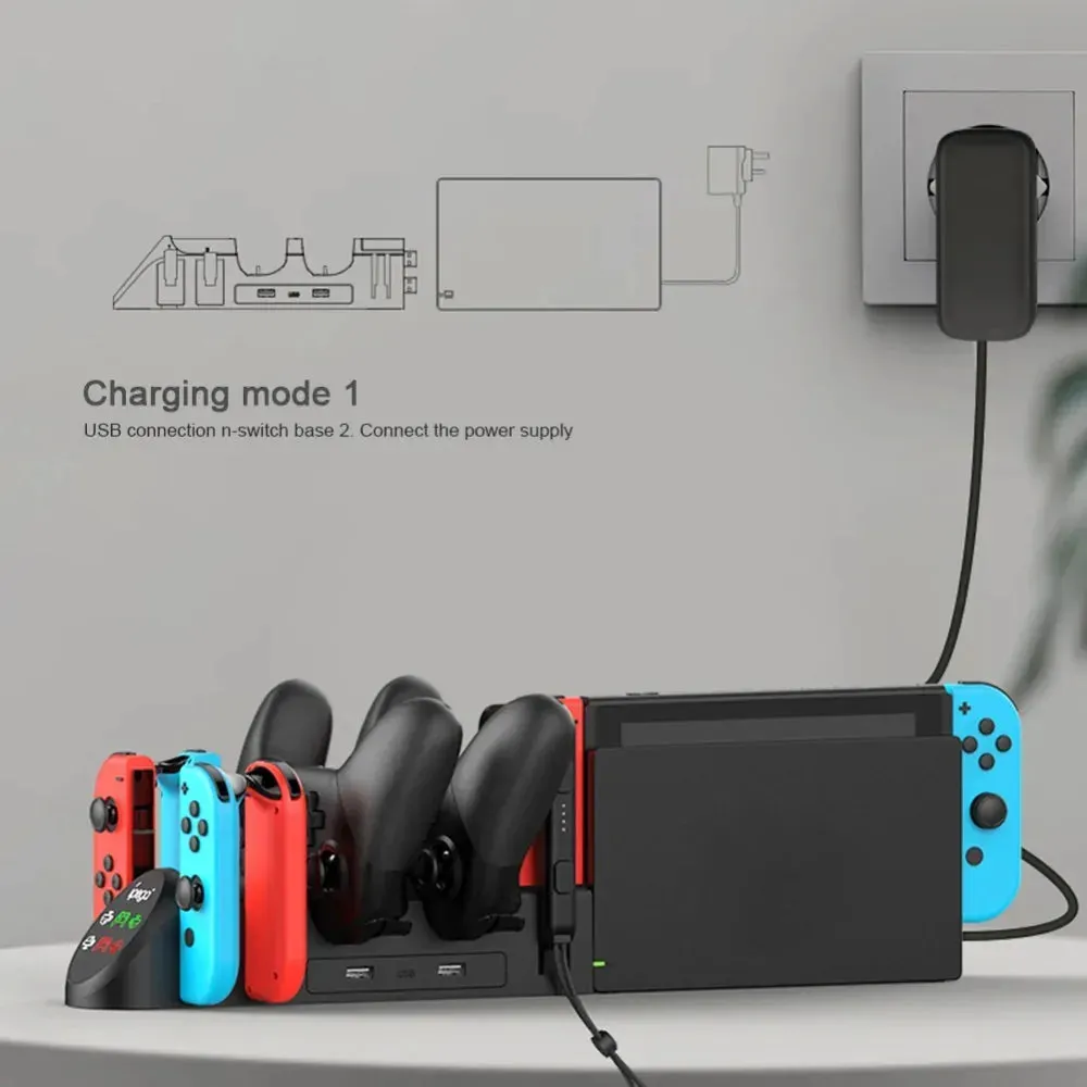 iPEGA PG-9187 Joycon and Pro controller multi charger for Nintendo Switch