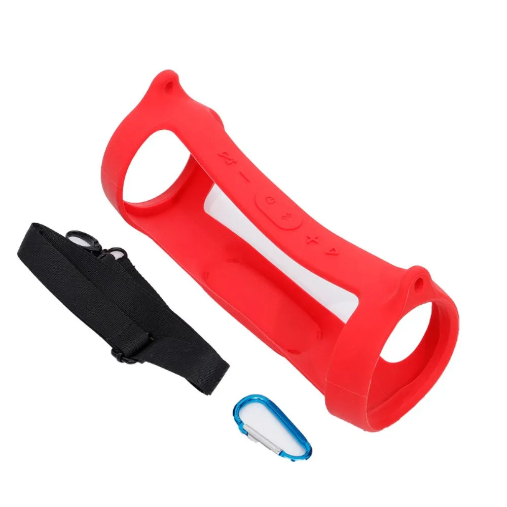 JBL Charge 4 silicone case   shoulder strap - Red