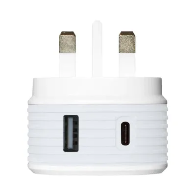 Juice 18W Dual Port Super Charge Plug – White