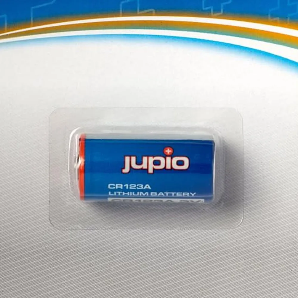 Jupio CR123A 3V Lithium Battery Replacement For Cameras Blue