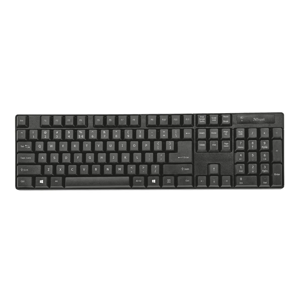 Keyboard and Mouse Trust Qoby Black QWERTY 4 Pieces