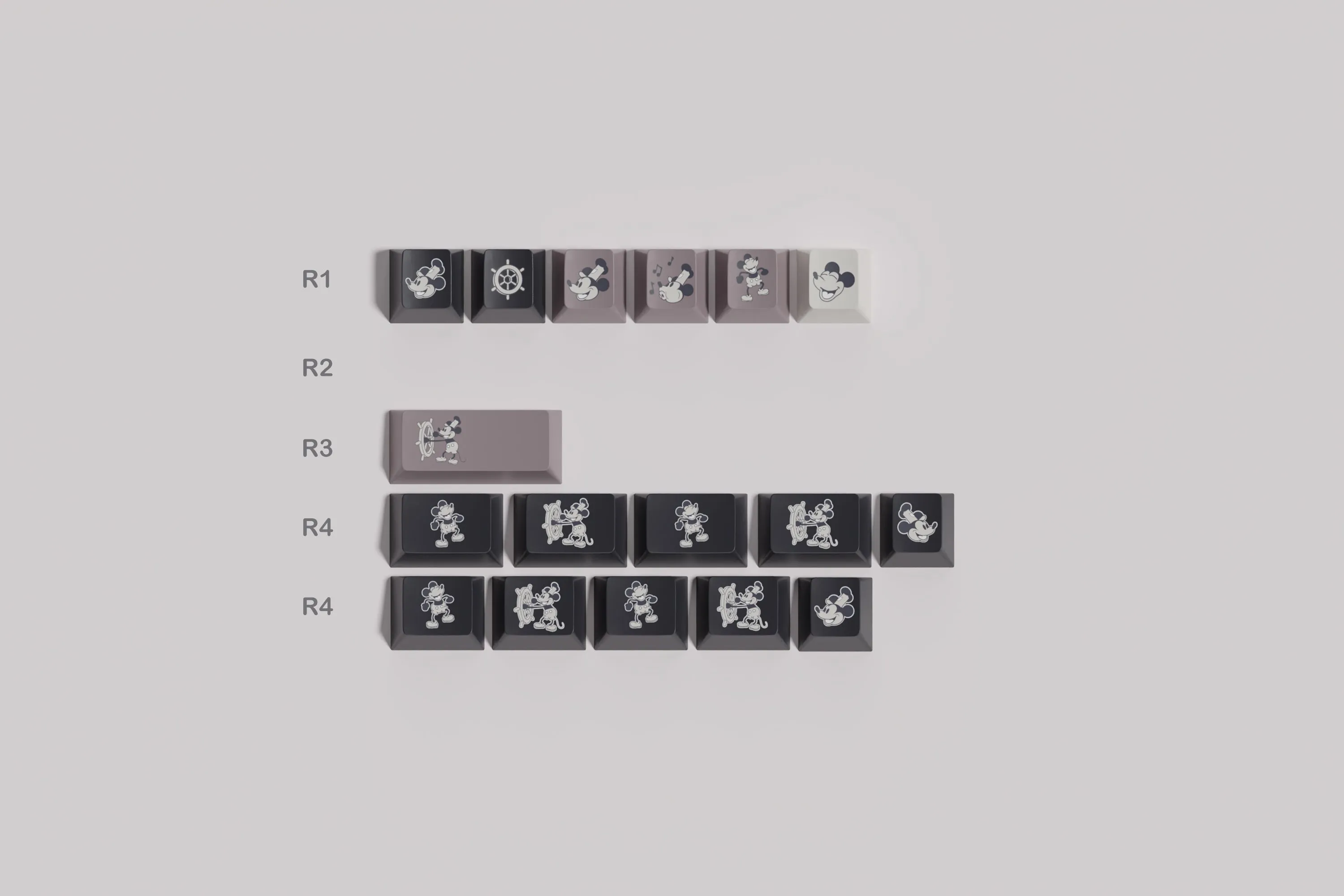 kfaPBT Steamboat Throwback Keycaps