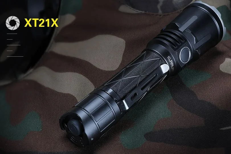 Klarus XT21X 4000 Lumen Tactical Rechargeable Flashlight 1 x 21700 Battery