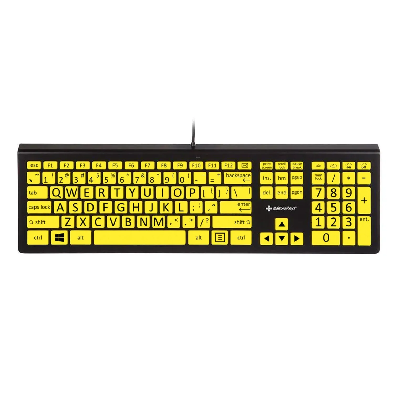 Large Print Backlit Keyboard for Low Vision and Macular Degeneration