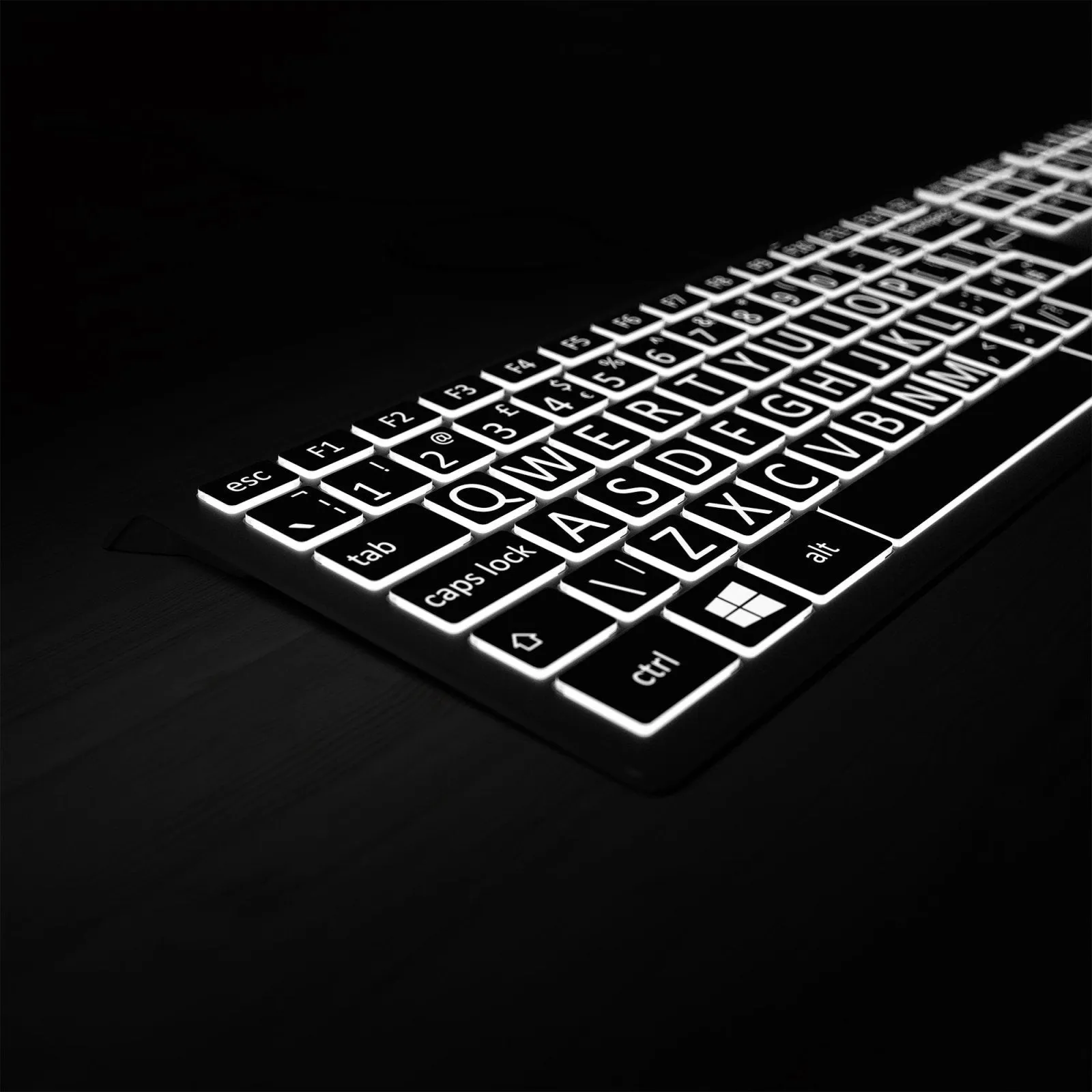 Large Print Backlit Keyboard for Low Vision and Macular Degeneration