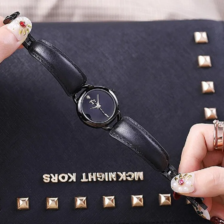 Leather Strap Bracelet Women's Watch