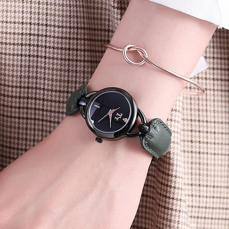 Leather Strap Bracelet Women's Watch