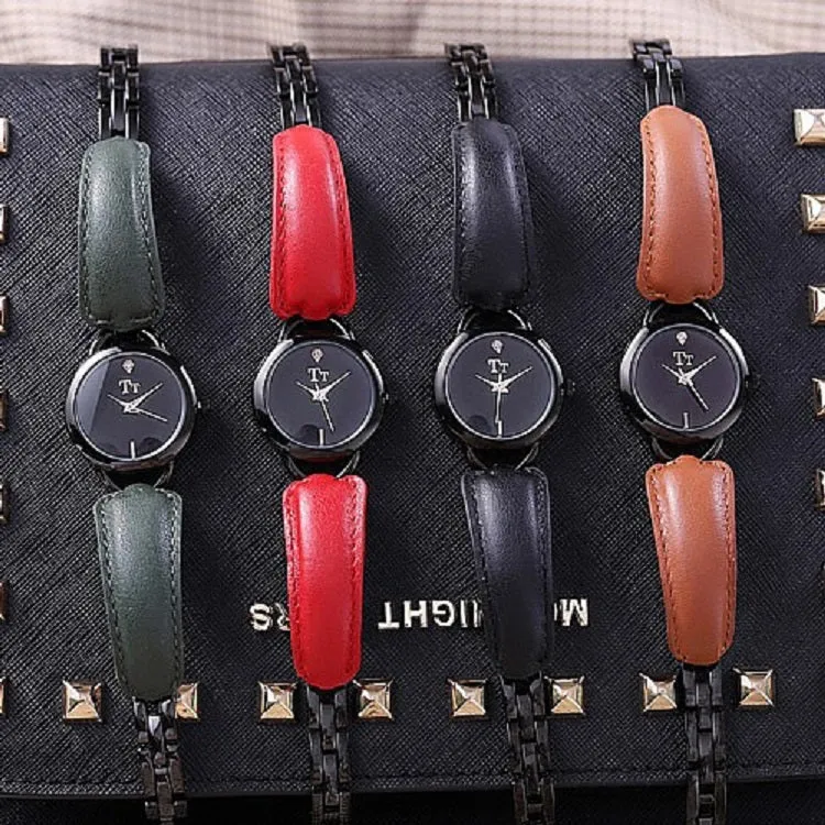 Leather Strap Bracelet Women's Watch