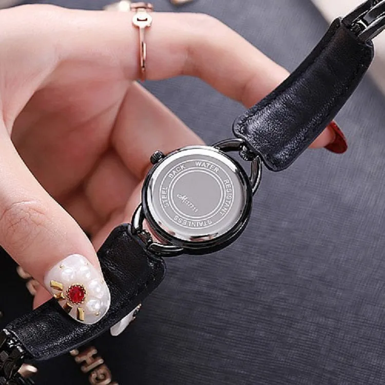 Leather Strap Bracelet Women's Watch