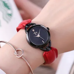 Leather Strap Bracelet Women's Watch