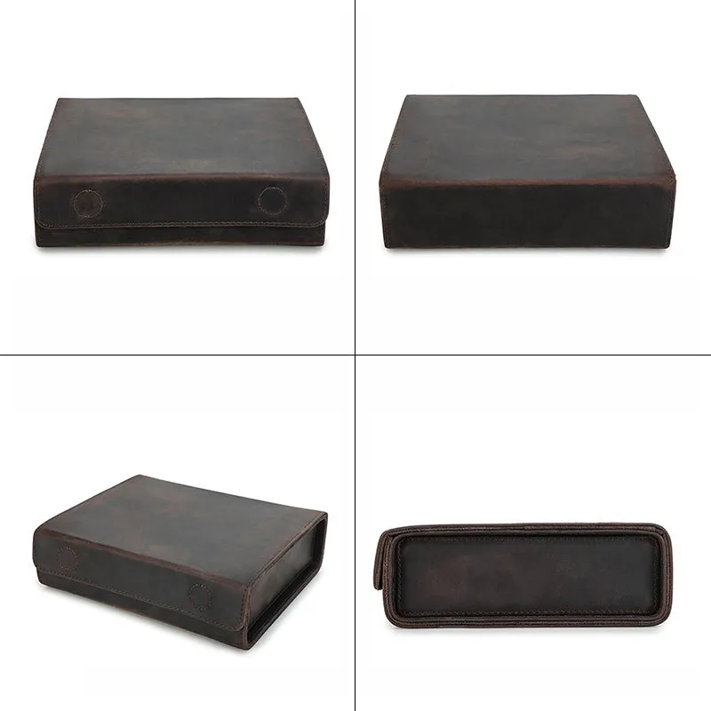 Leather Travel Sunglasses Case For 4 Glasses - Free Monogram