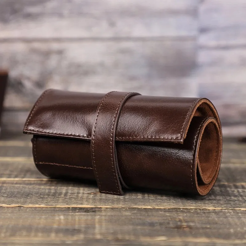 Leather Watch Roll For 6 Watches