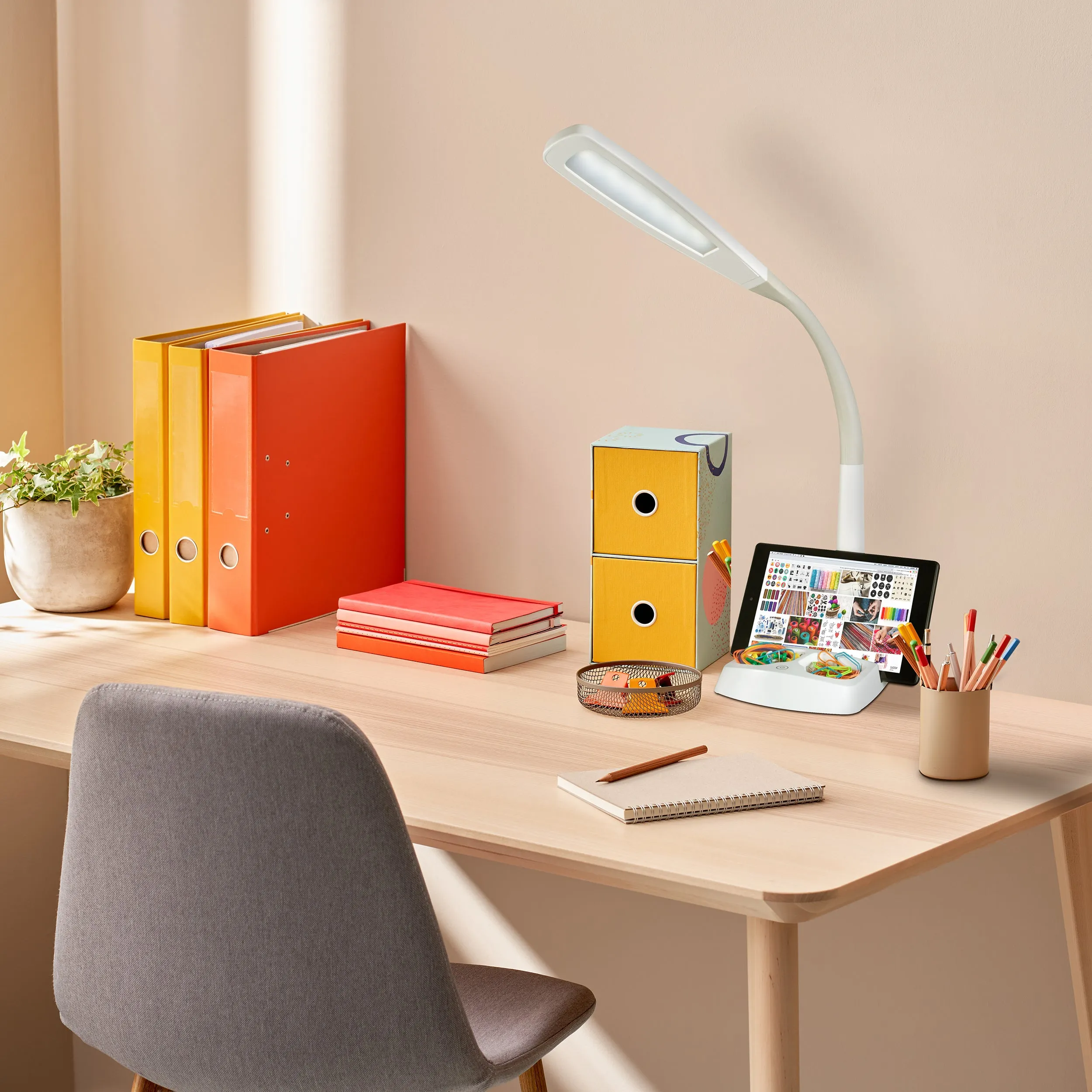 LED Desk Lamp with Charging Station