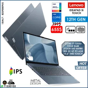 Lenovo Ideapad 5i 15IAL7 - 82SF0009US Core i7-1255u Iris Xe Touch Laptop Offer (New OB)