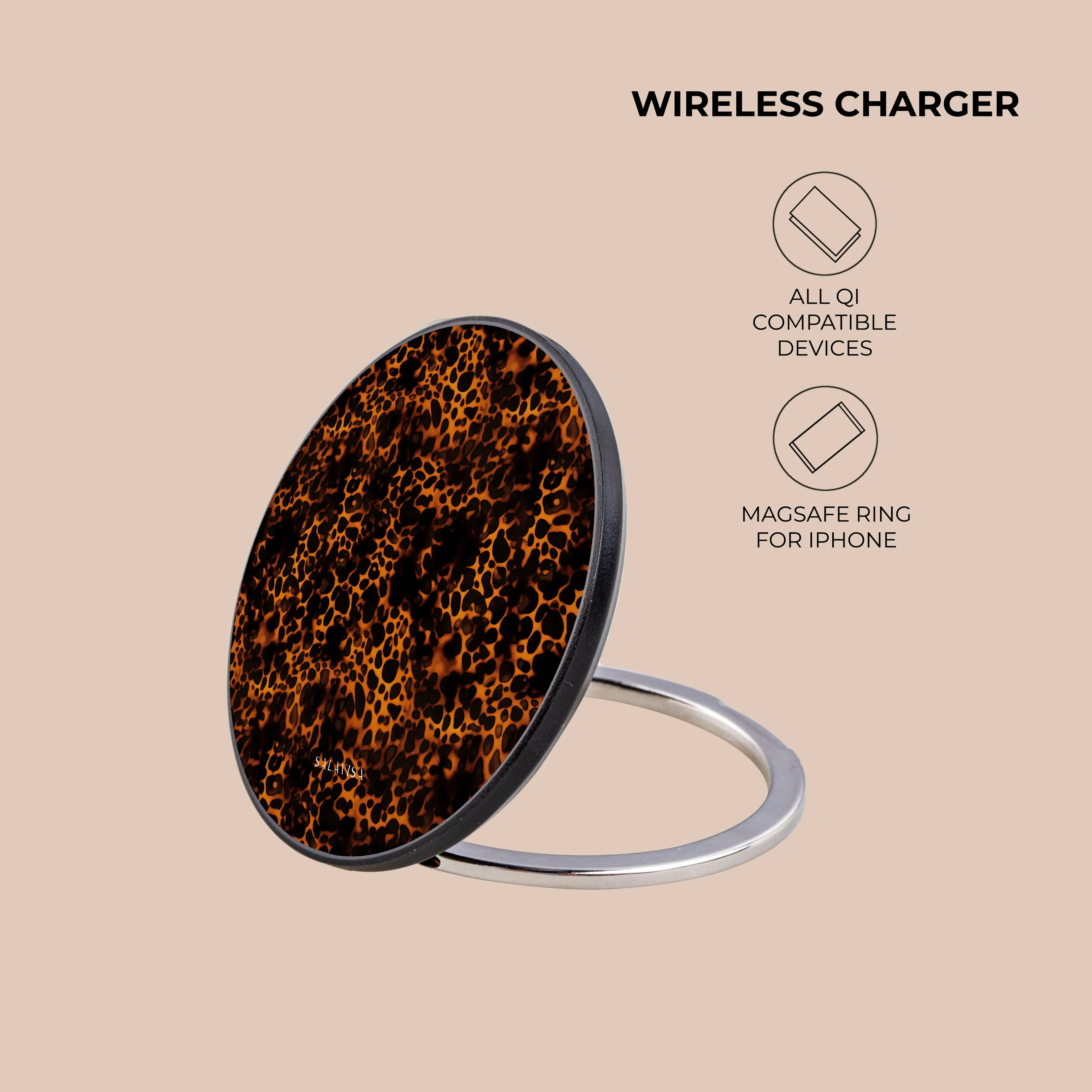 Leopard Fabric Wireless Charger