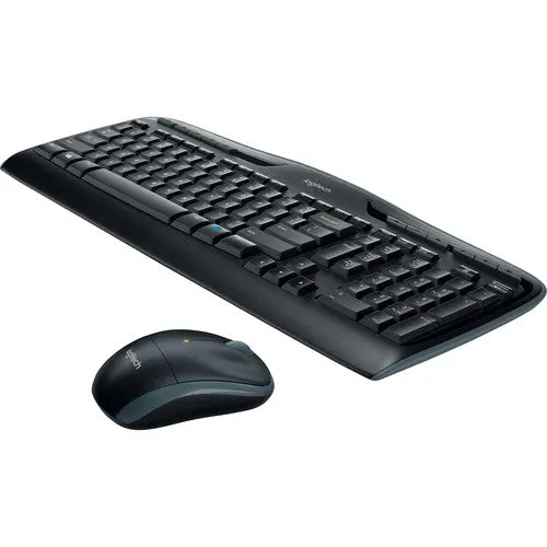 Logitech MK320 Wireless Desktop Keyboard Mouse Combo, USB, RF, Optical Mouse, Scroll Wheel, Black - 920-002836