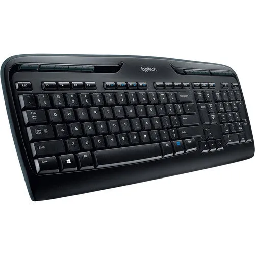 Logitech MK320 Wireless Desktop Keyboard Mouse Combo, USB, RF, Optical Mouse, Scroll Wheel, Black - 920-002836