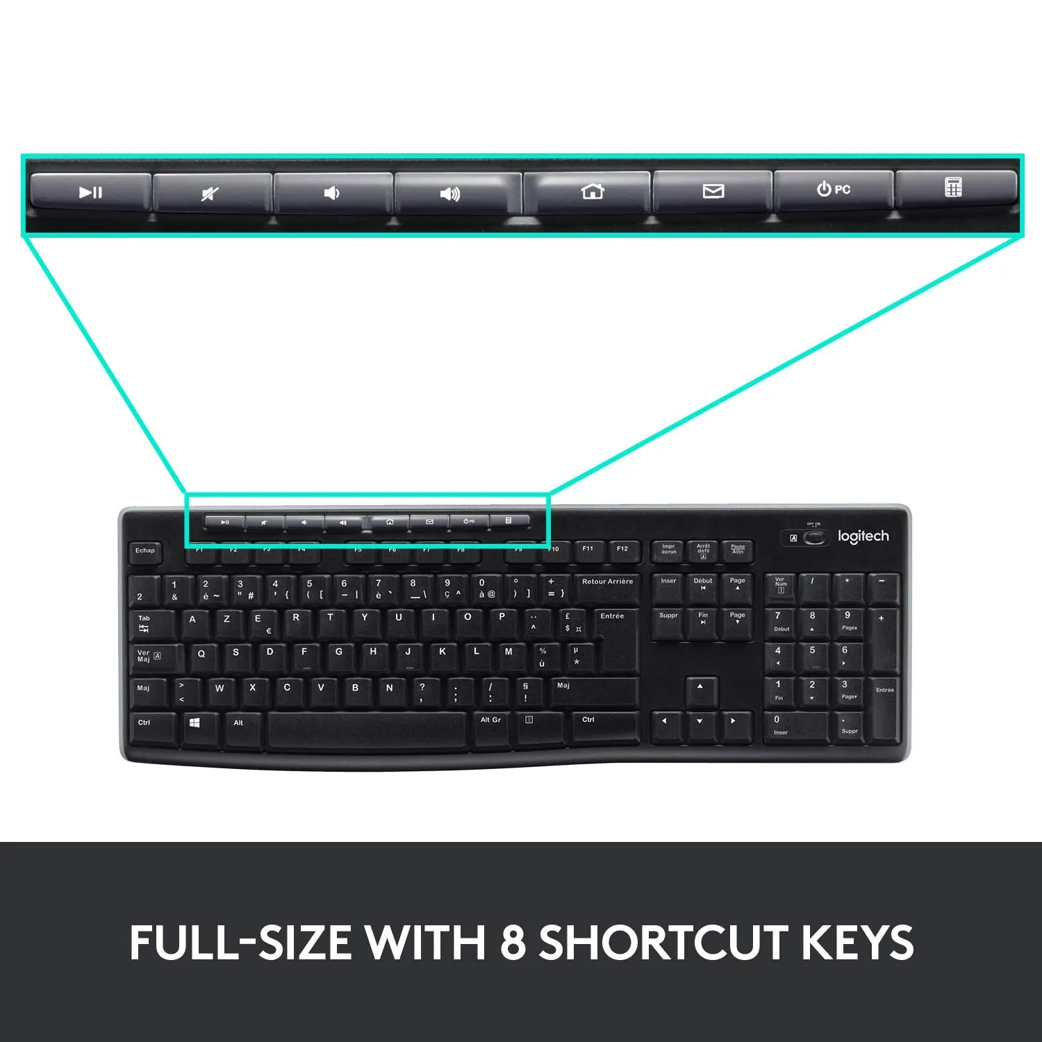 Logitech Wireless mk270r Keyboard and Mouse Set