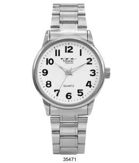 M Milano Expressions Silver Metal Band, Silver Case