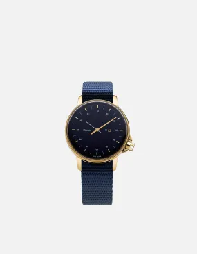 M12 Swiss Gold|Navy Navy Blue Nylon