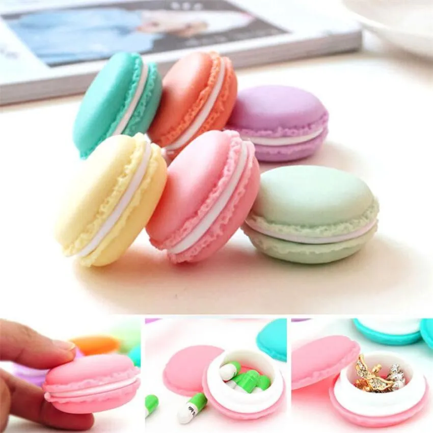 Macarons Design Earphone, SD Card  Storage Case - Small Carrying Pouch (6 pcs)