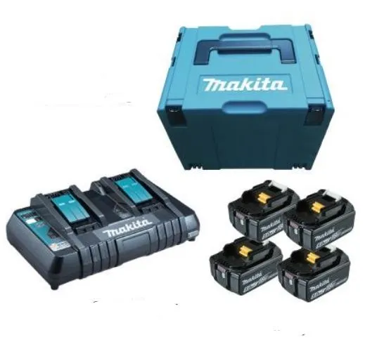 Makita Battery Combo Kit 18V 5.0Ah x 4   2P Charger (197627-6) | Model : M*197627-6