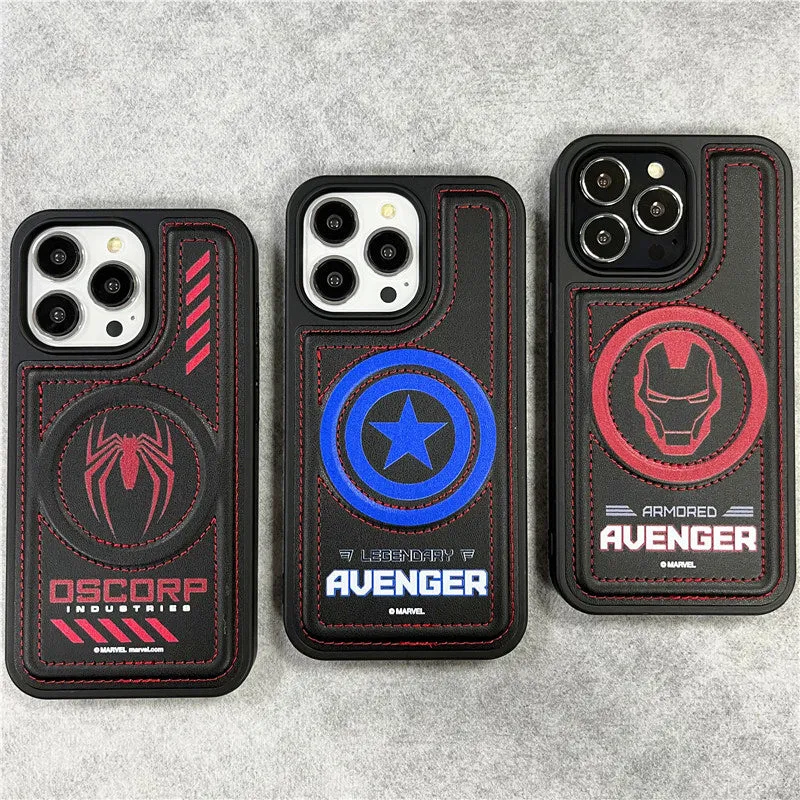 Marvel Avengers MagSafe Shockproof  Leather Case Back Cover