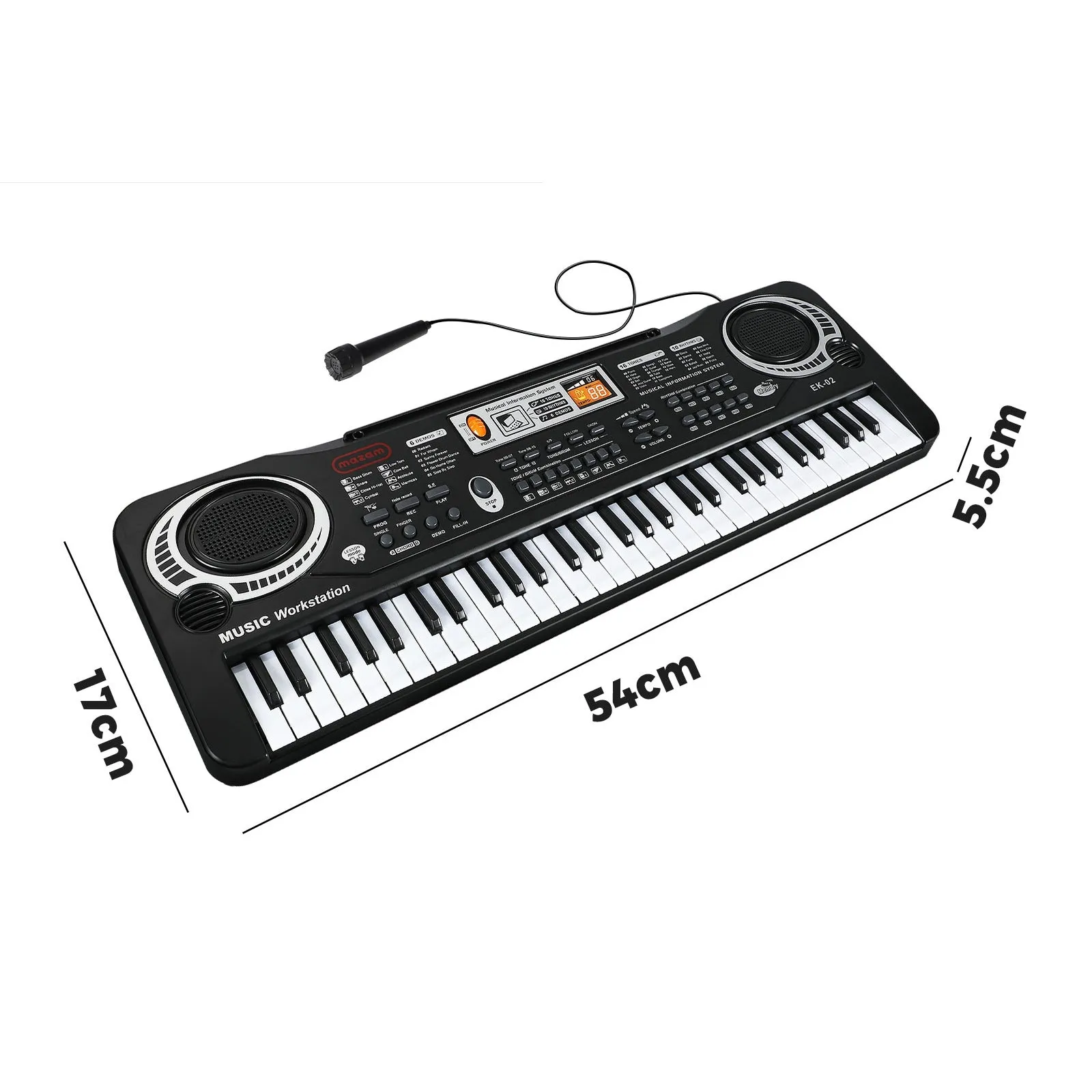 Mazam 61 Keys Piano Keyboard Electronic Musical Kids Toy Gift With Microphone