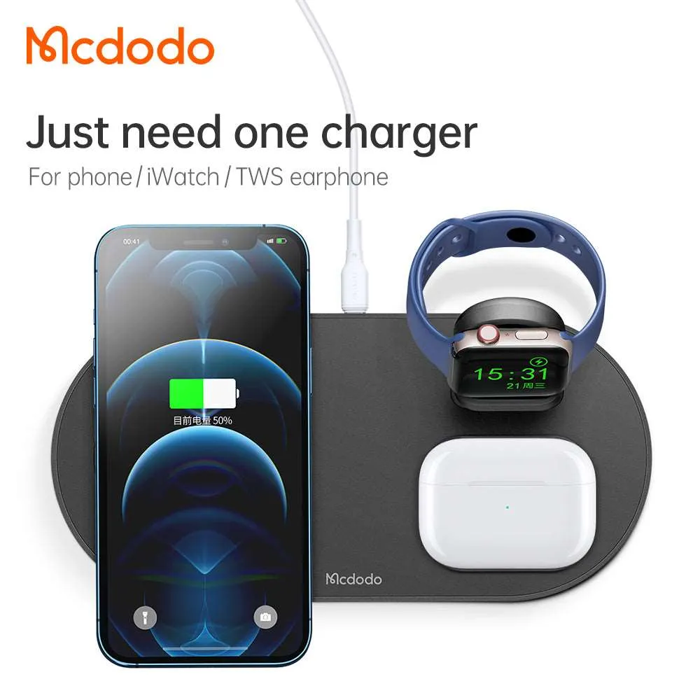 Mcdodo CH-706 | 15W Magnetic Wireless Charger | 3-in-1 Desktop Charger