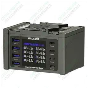 Mechanic V-Power 8 Ultra / Max 8-Ports 115W Desktop Digital Display High Power Fast Quick Charger