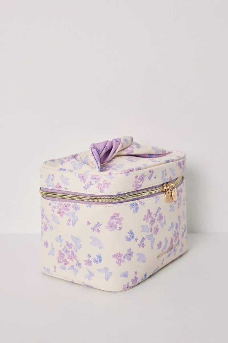 Medium floral print chest toiletry bag