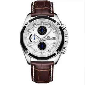 MEGIR Business Watch with Leather Band